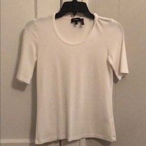 Theory White 3/4 Blouse